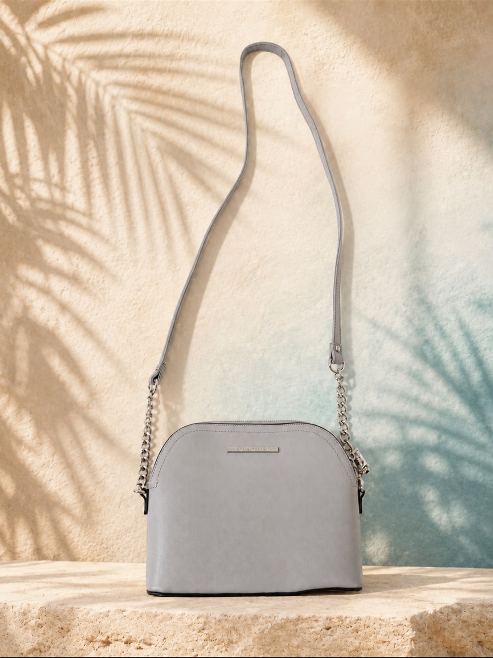Steve Madden Light Gray Crossbody with Chain Strap